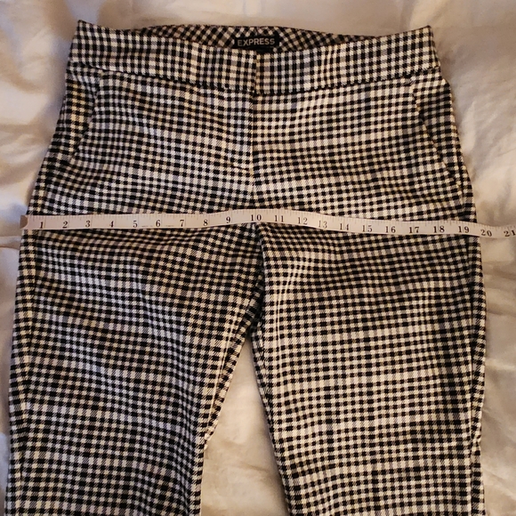 NWOT EXPRESS 3/4 SLEEVE HOUNDSTOOTH PRINT TWO-BUTTON BLAZER JACKET sz 4 - Picture 9 of 16